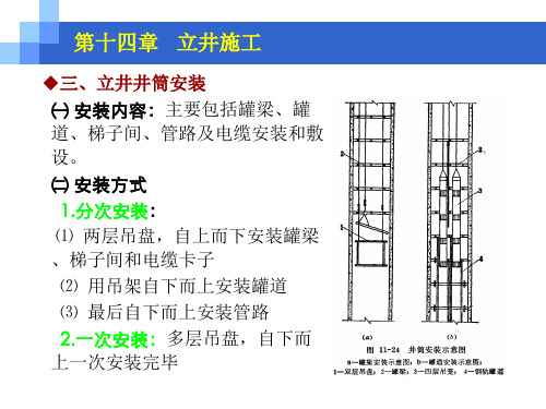 井巷工程：立井井筒施工作业方式