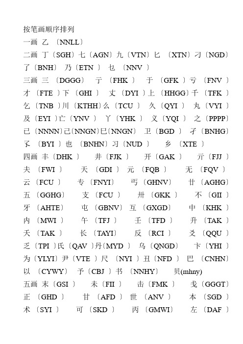 五笔相关可能难打的字对你有帮助啊