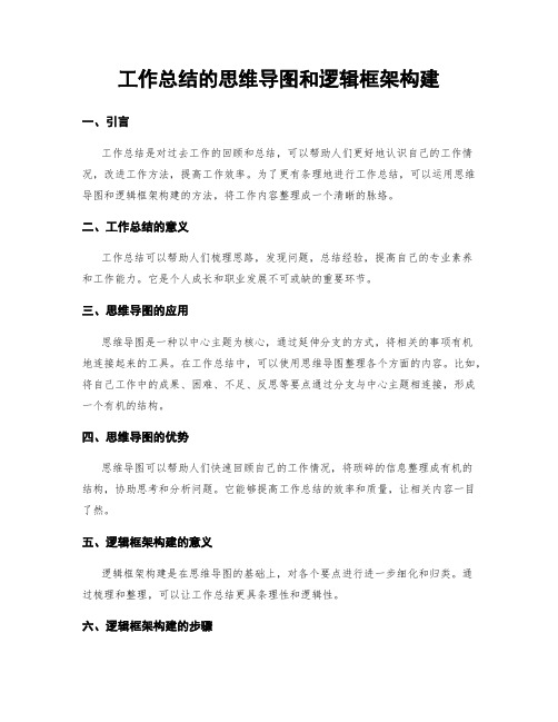 工作总结的思维导图和逻辑框架构建