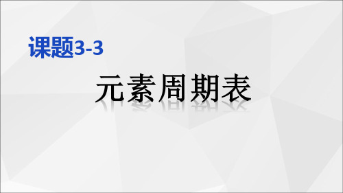 初三化学元素周期表课件