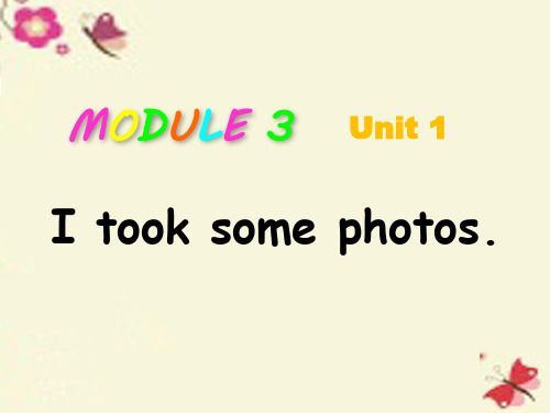 外研版(一起)六下Module 3 Unit 1《I took some photos》ppt课件3