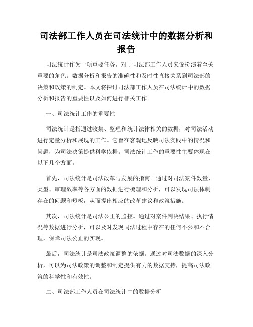 司法部工作人员在司法统计中的数据分析和报告