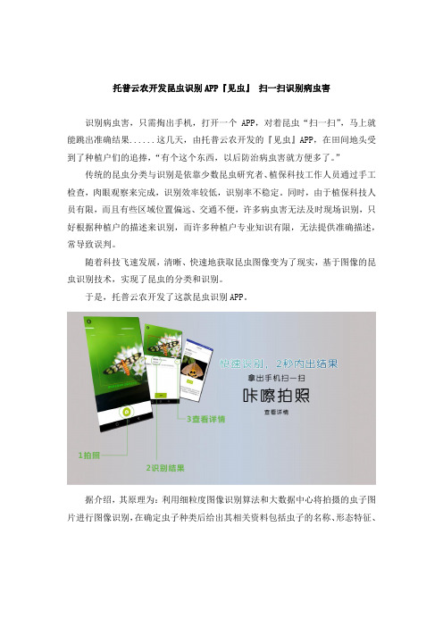 托普云农开发昆虫识别APP『见虫』扫一扫识别病虫害