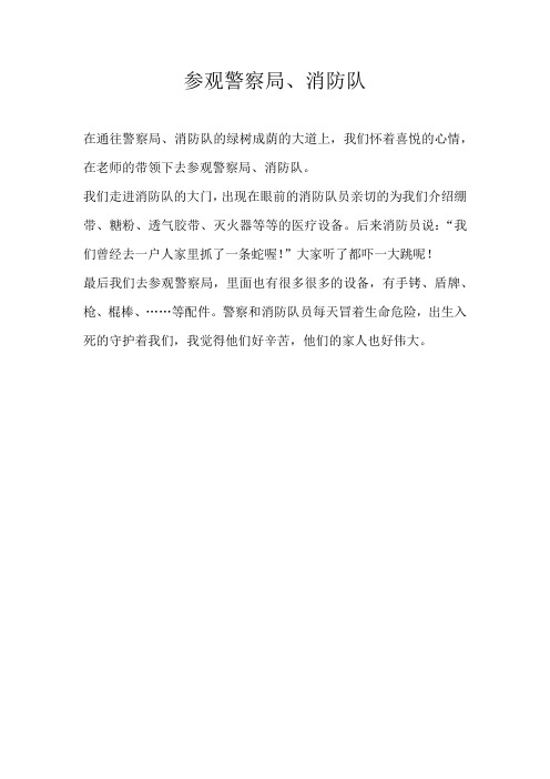 二年级叙事参观警察局、消防队