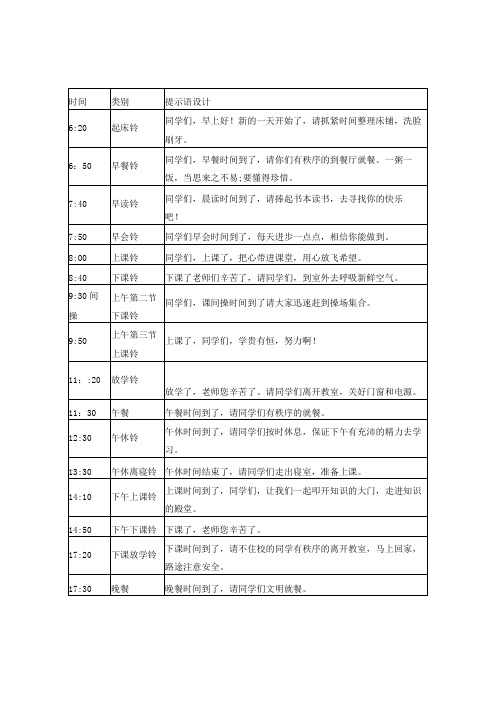 学校语音铃声