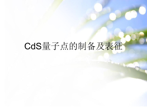 CdS量子点的制备及表征