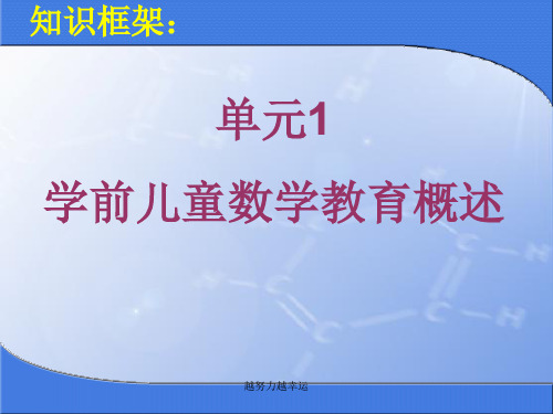 第一单元-学前儿童数学教育概述--儿童知识演示课件.ppt