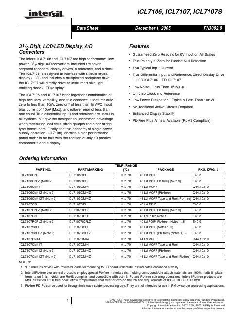 ICL7107CPLZ资料