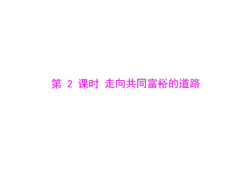 思想品德:第七课-第2课时-走向共同富裕的道路--配套课件(人教版九年级)