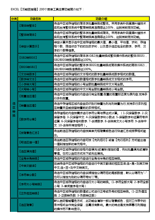 万能百宝箱函数大全