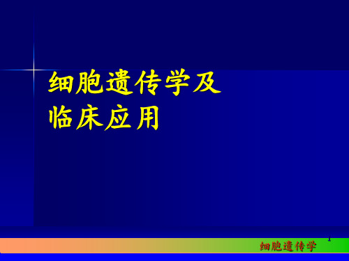 细胞遗传学ppt课件