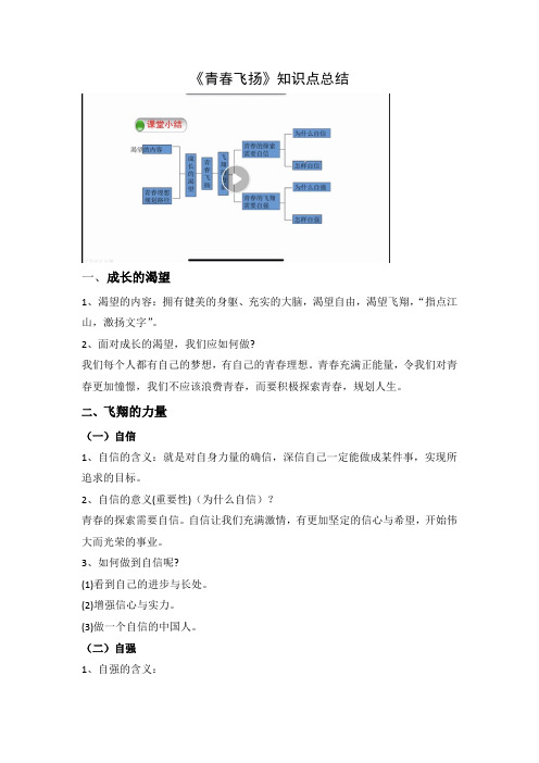 《青春飞扬》知识点总结