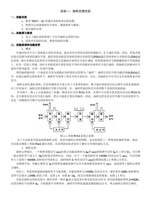 通信原理实验指导书(完整)