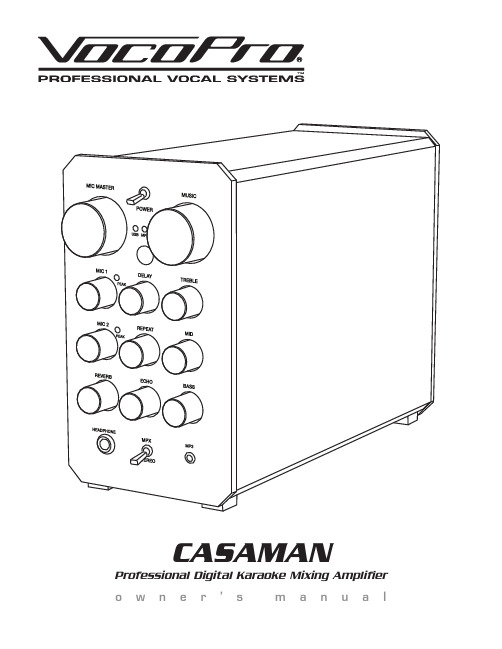 CASAMAN专业数字卡拉OK混音音频放大机用户手册说明书