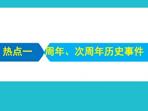 2018届《艺体生夺冠百分百》高考历史一轮复习课件：热点一 周年、次周年高考历史事件