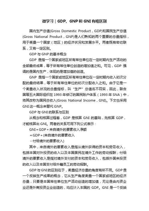 微学习｜GDP、GNP和GNI有啥区别