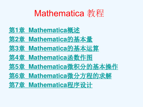 Mathematica完美教程-从入门到精通