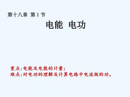 《18.1 电能 电功》课件