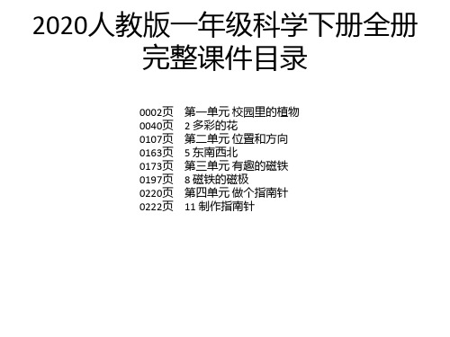 2020人教版一年级科学下册全册完整课件