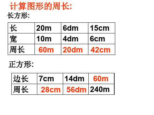 三年级数学计算图形周长(201911整理)