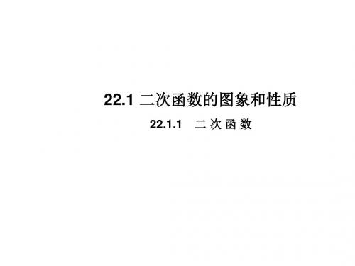 人教版九年级数学全一册课件：22.1.1  二次函数