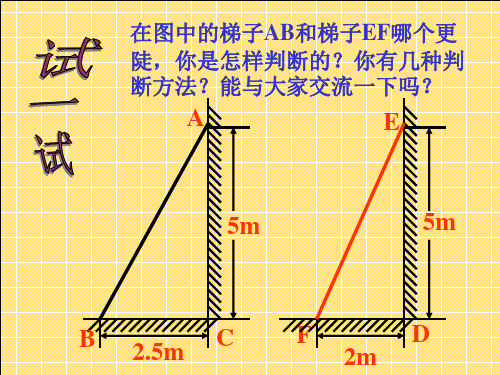 人教版初三数学从梯子的倾斜程度谈起2(PPT)3-3