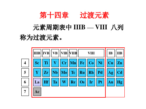 第十四章过渡元素