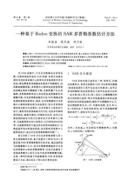 一种基于Radon变换的SAR多普勒参数估计方法