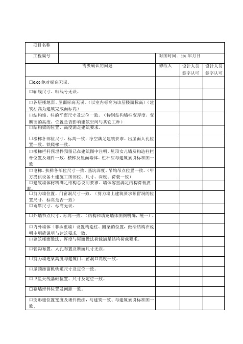 各专业互校记录单