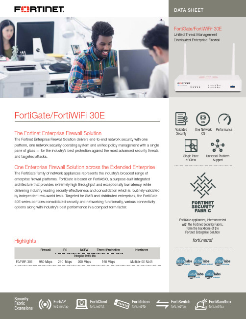 FortiGate企业防火墙解决方案介绍说明书