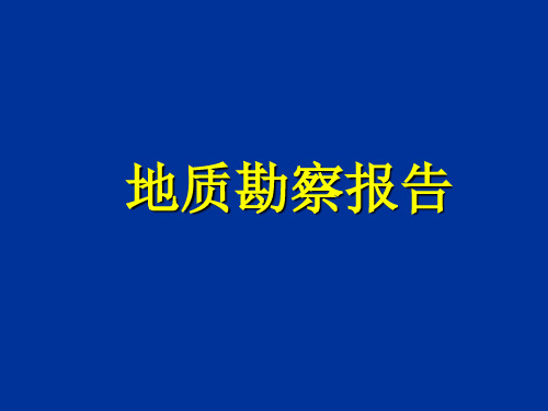 地质勘察报告(精)