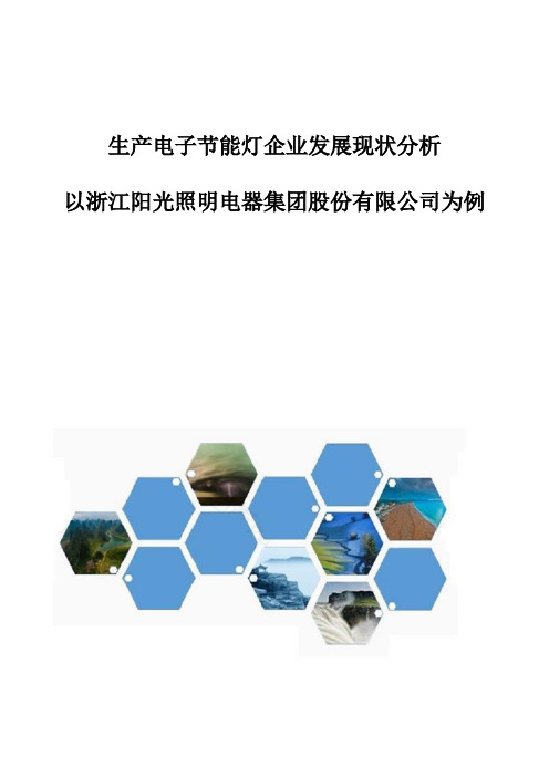 生产电子节能灯企业发展现状分析-以浙江阳光照明电器集团股份有限公司为例