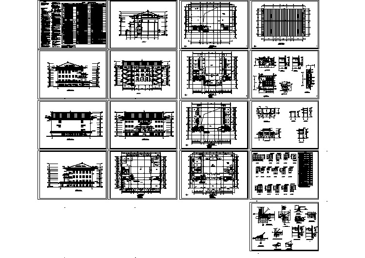 静音寺建筑施工设计cad图，含设计说明