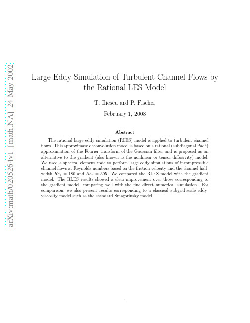 Large Eddy Simulation of Turbulent Channel Flows by the Rational LES Model