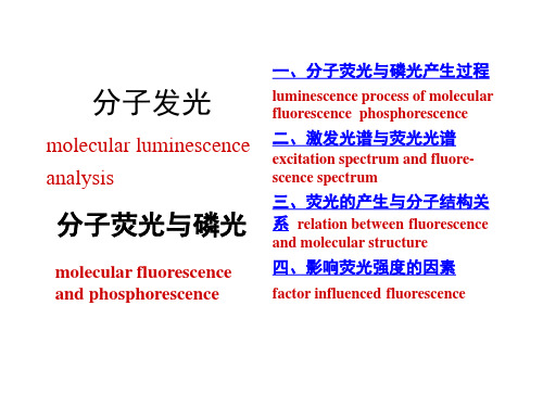 分子光谱9分子发光分析