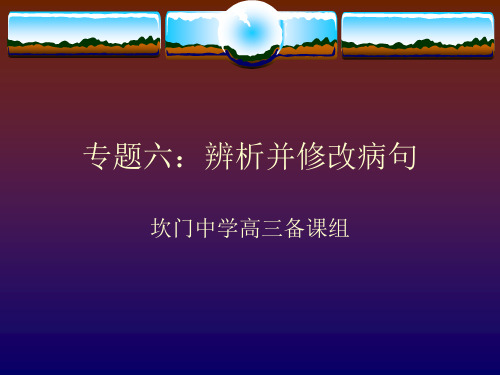 专题六辨析并修改病句.ppt