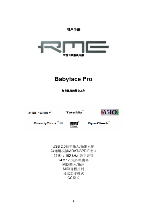 RME-Babyface Pro 中文说明书