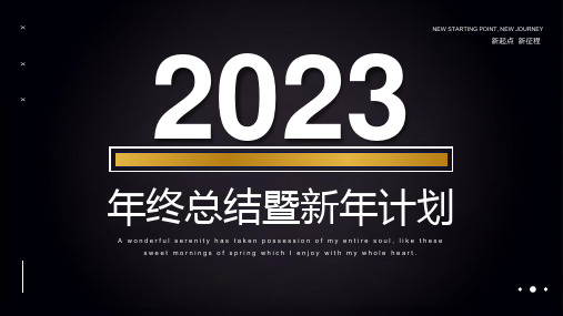 黑金商务风2024年终总结暨新年计划PPT模板