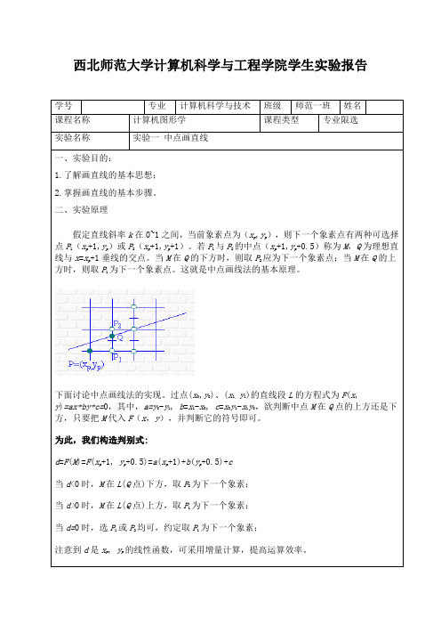 计算机图形学 (中点画线)