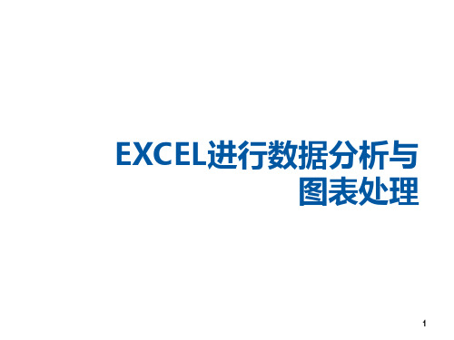 利用EXCEL进行数据分析与图表处理PPT课件