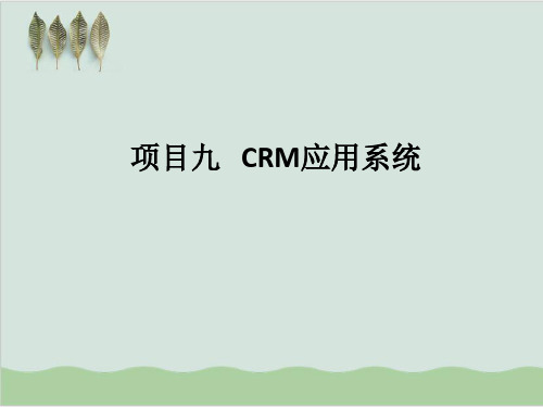 CRM应用系统培训PPT课件( 71页)