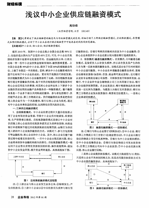 浅议中小企业供应链融资模式