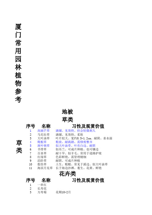 厦门常用园林植物.