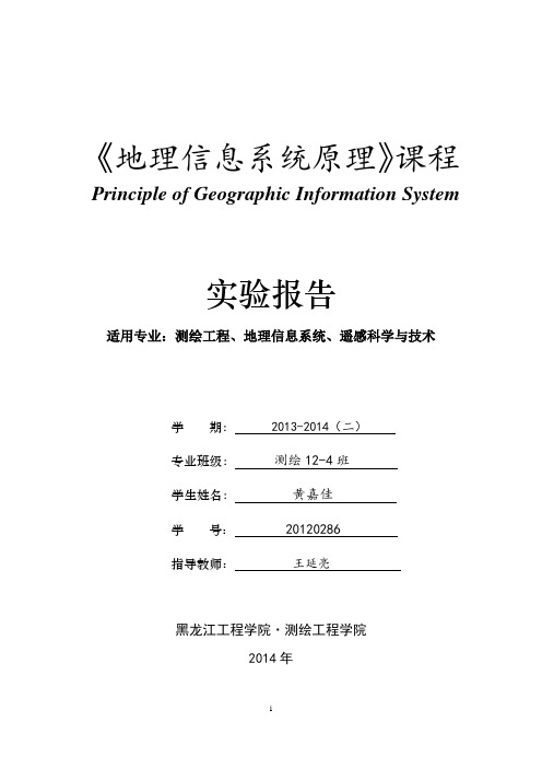 地理信息系统实验报告