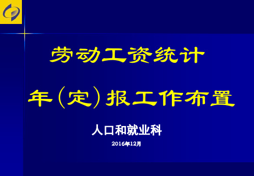 劳动工资统计年报工作布置精品文档