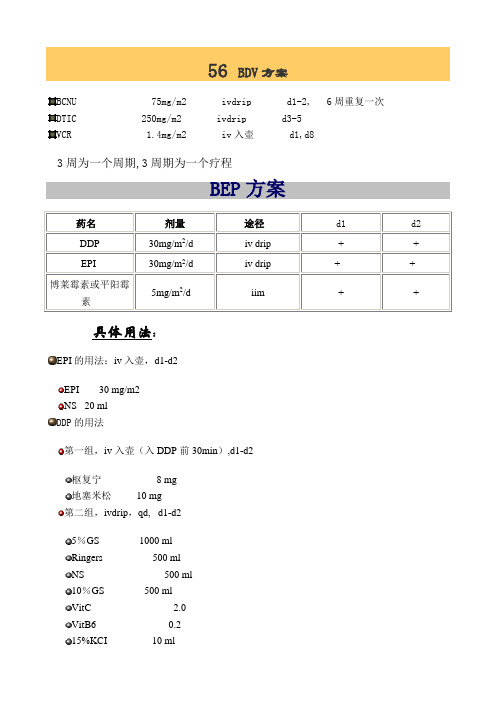 卵巢癌组化疗方案-打印版