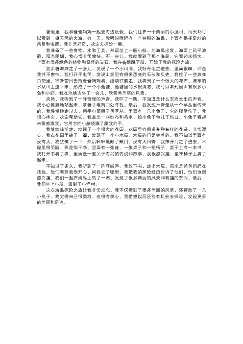 我在海岛上的探险故事