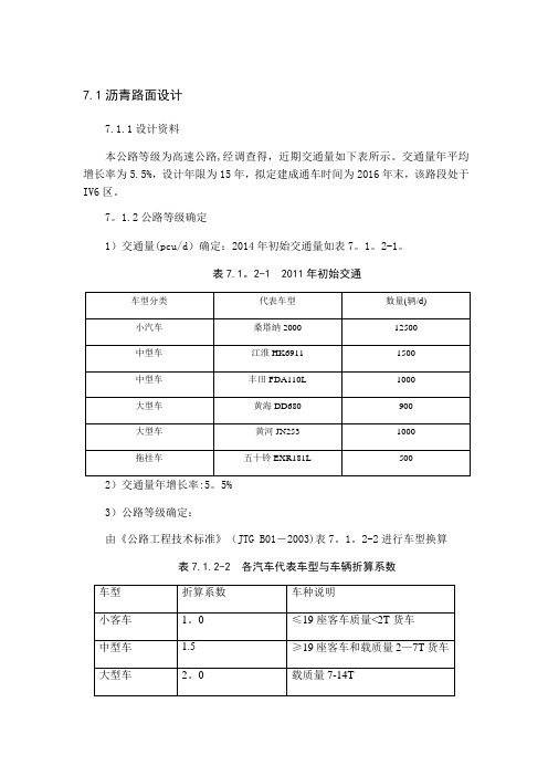 沥青路面设计---精品模板