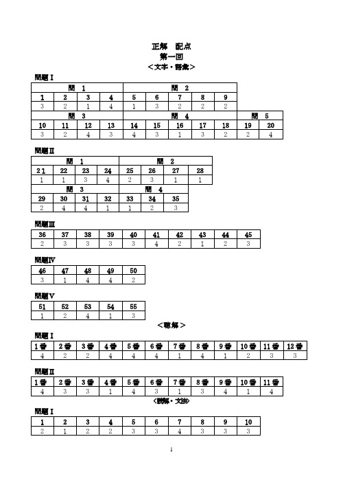 日语国际三级答案