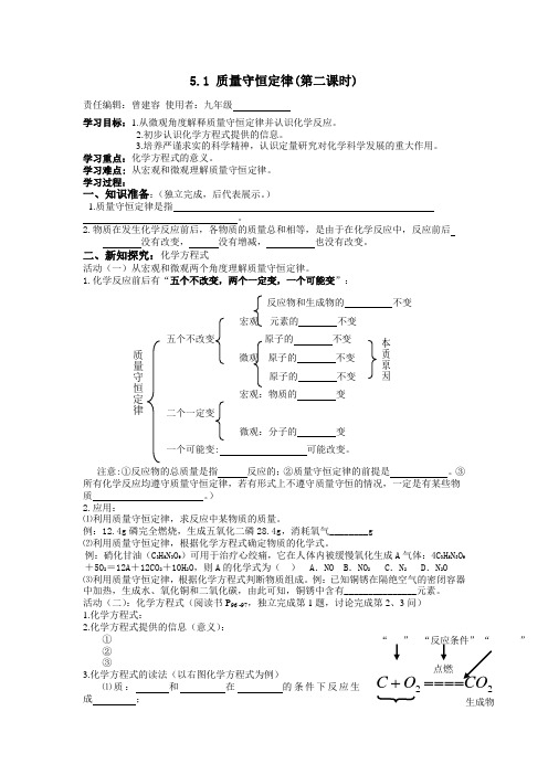 5.1质量守恒定律.第二课时